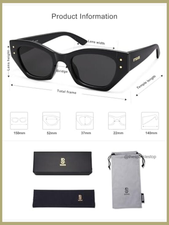 Retro Cat Eye Polarized Sunglasses with Plastic Frame